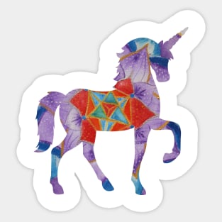 Purple unicorn Sticker